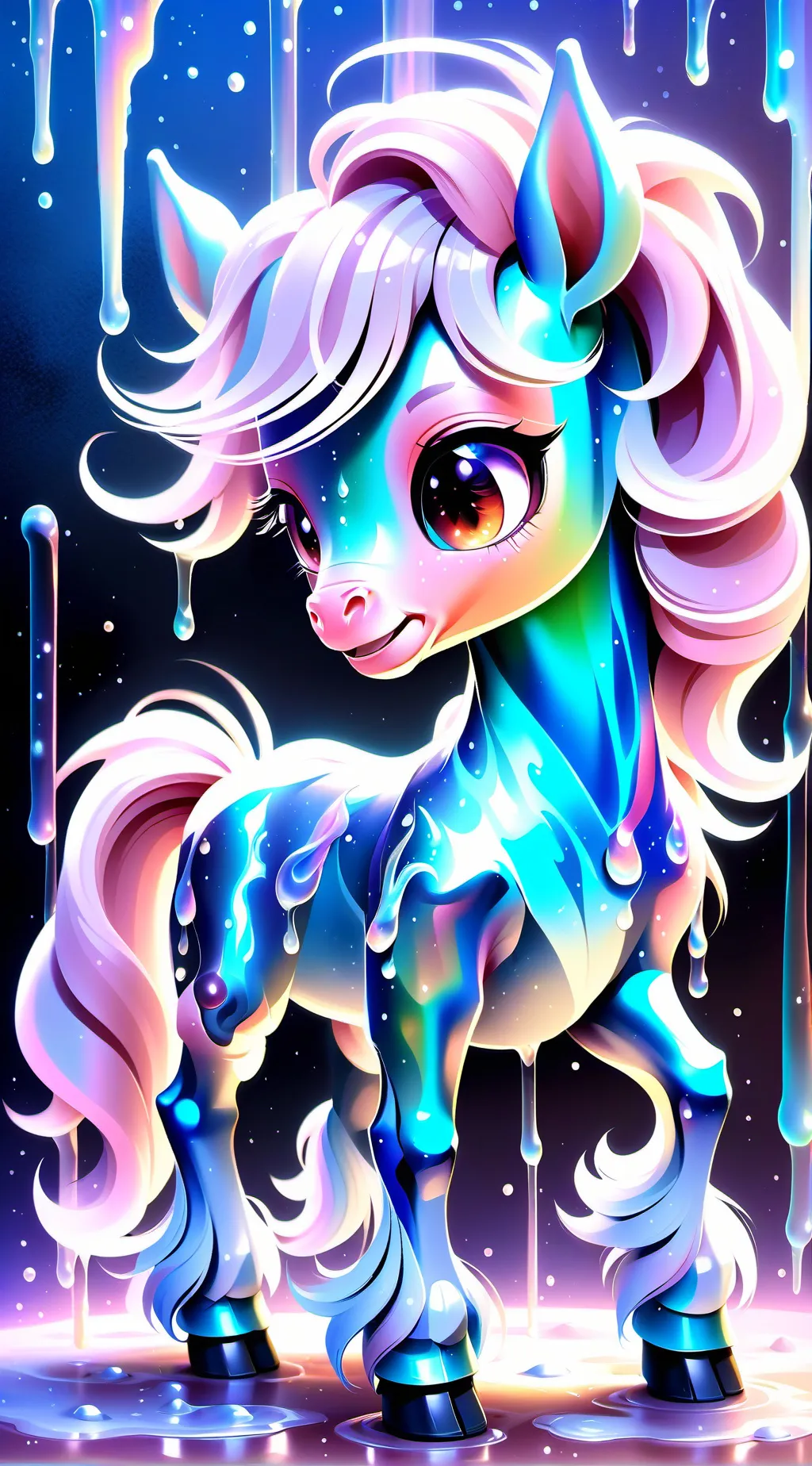 ai character: little horse  background