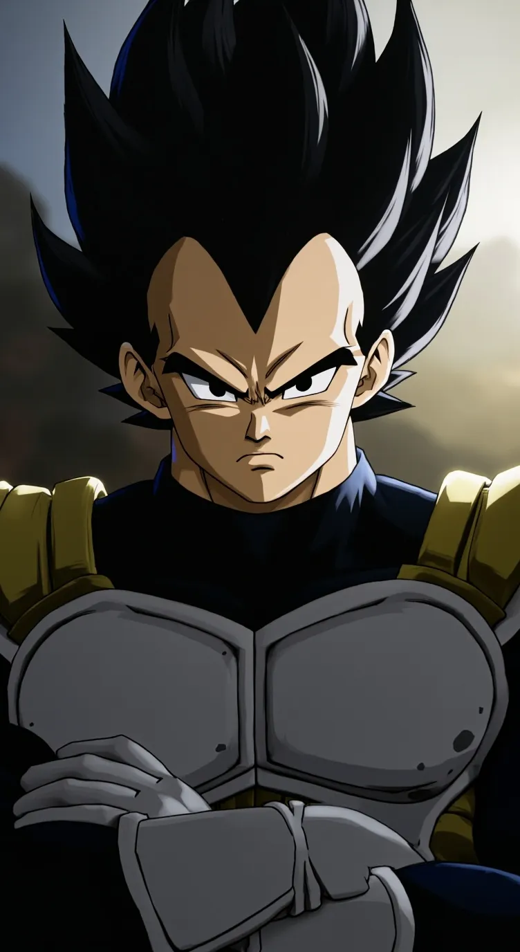 ai character: Vegeta traumado background