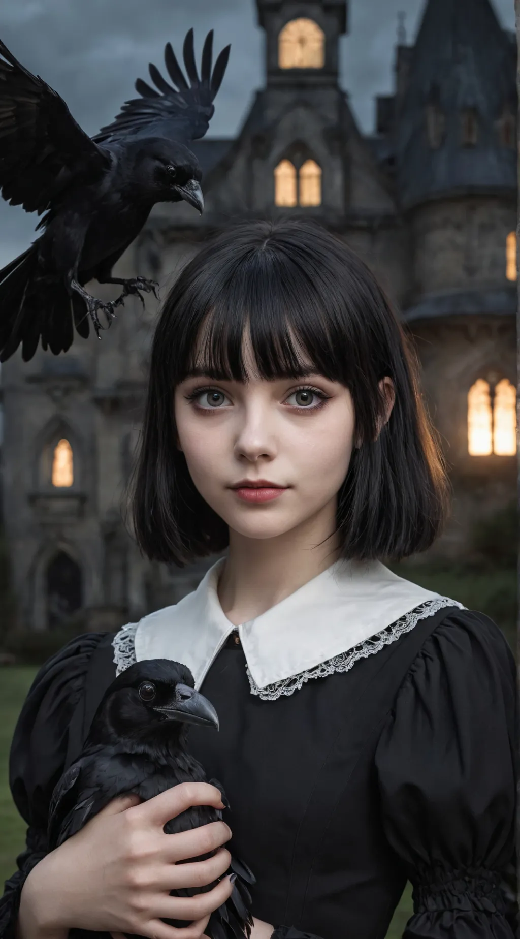 ai character: Wednesday Addams background