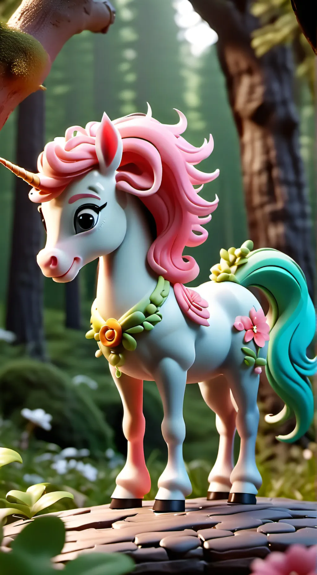 ai character: unicornio gigante background