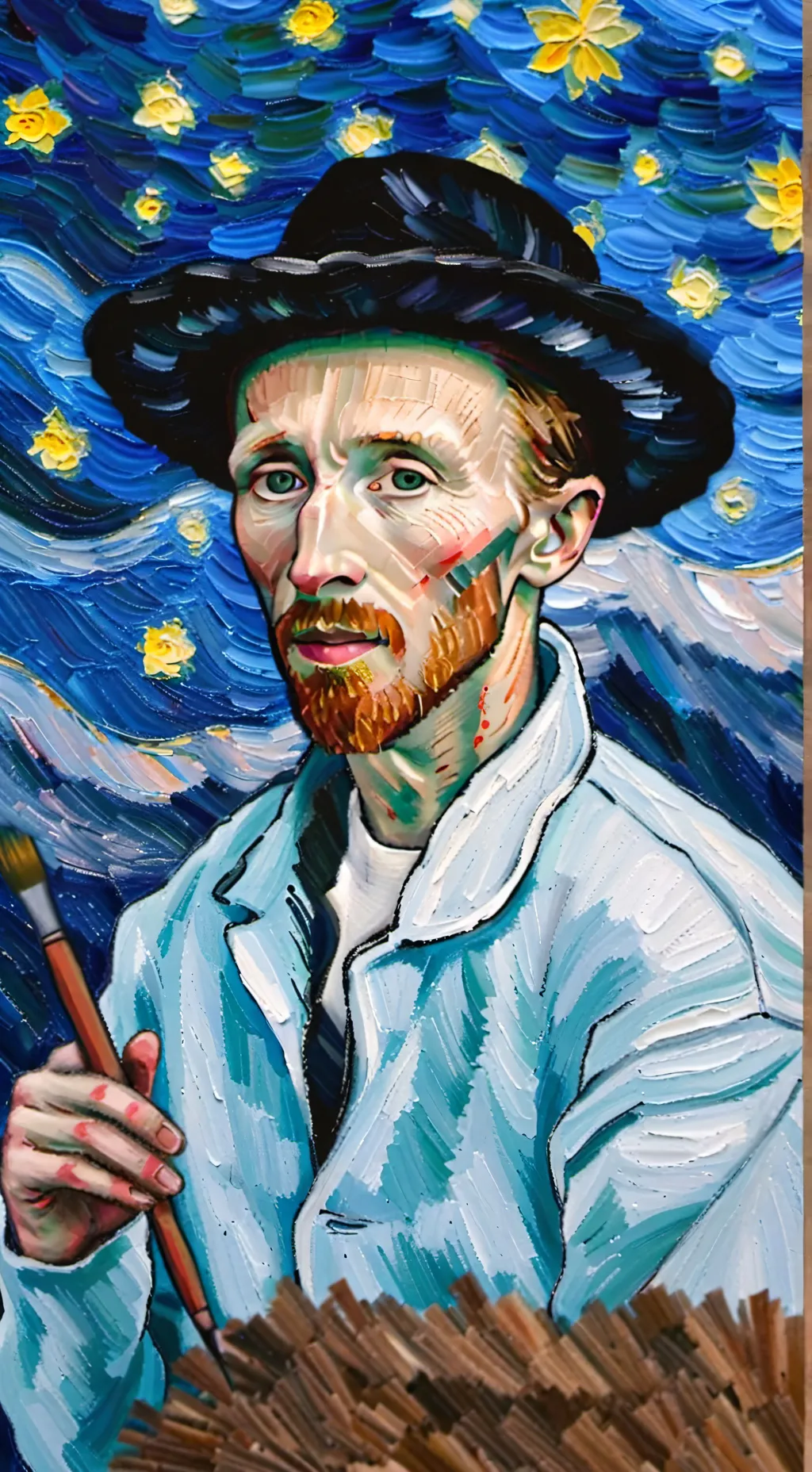 ai character: the painter anagho background