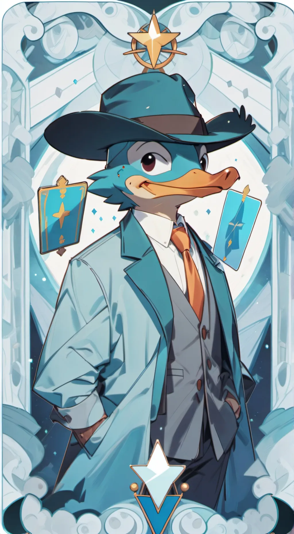 ai character: Tom Perry platypus background