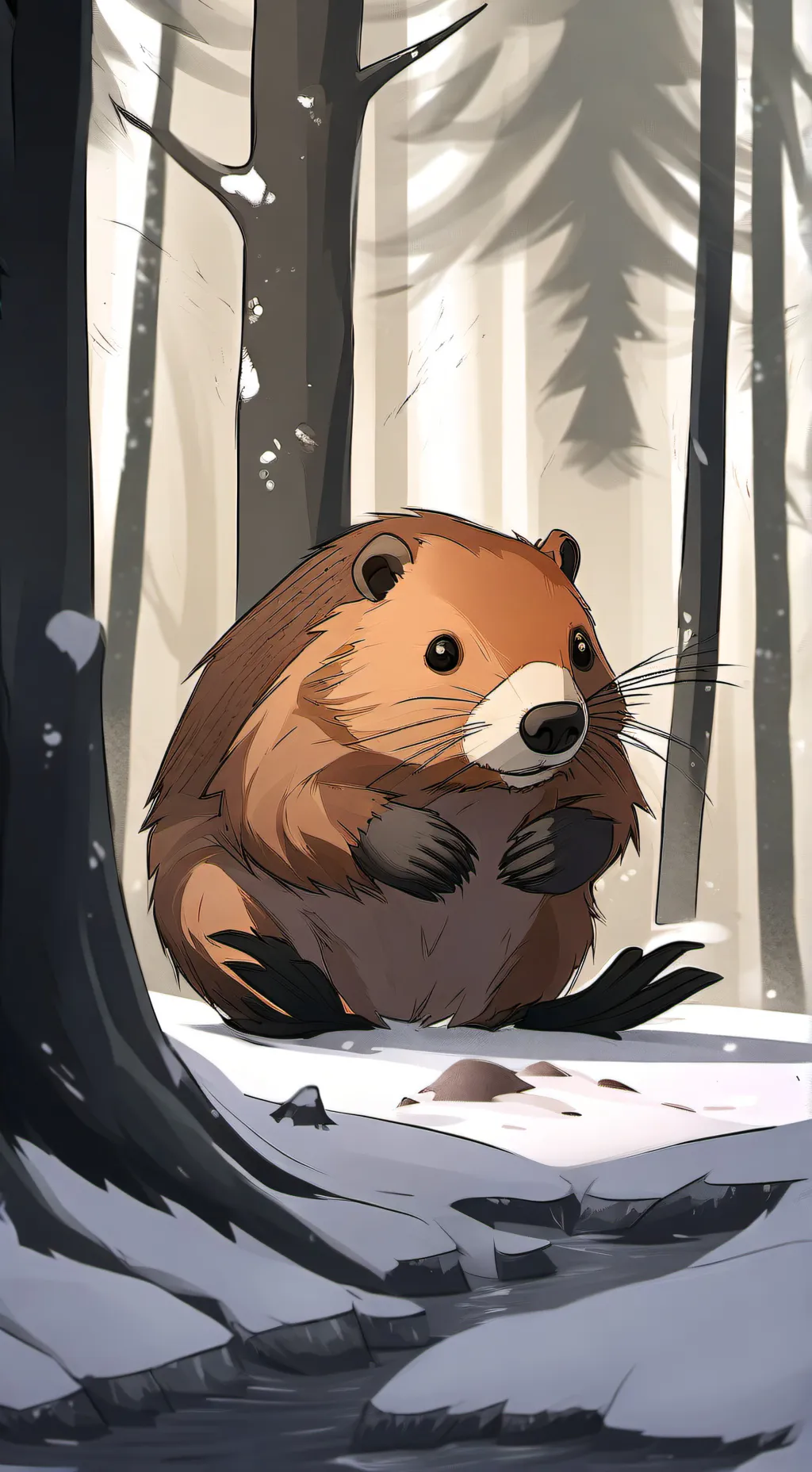 ai character: Beaver tf￼ background