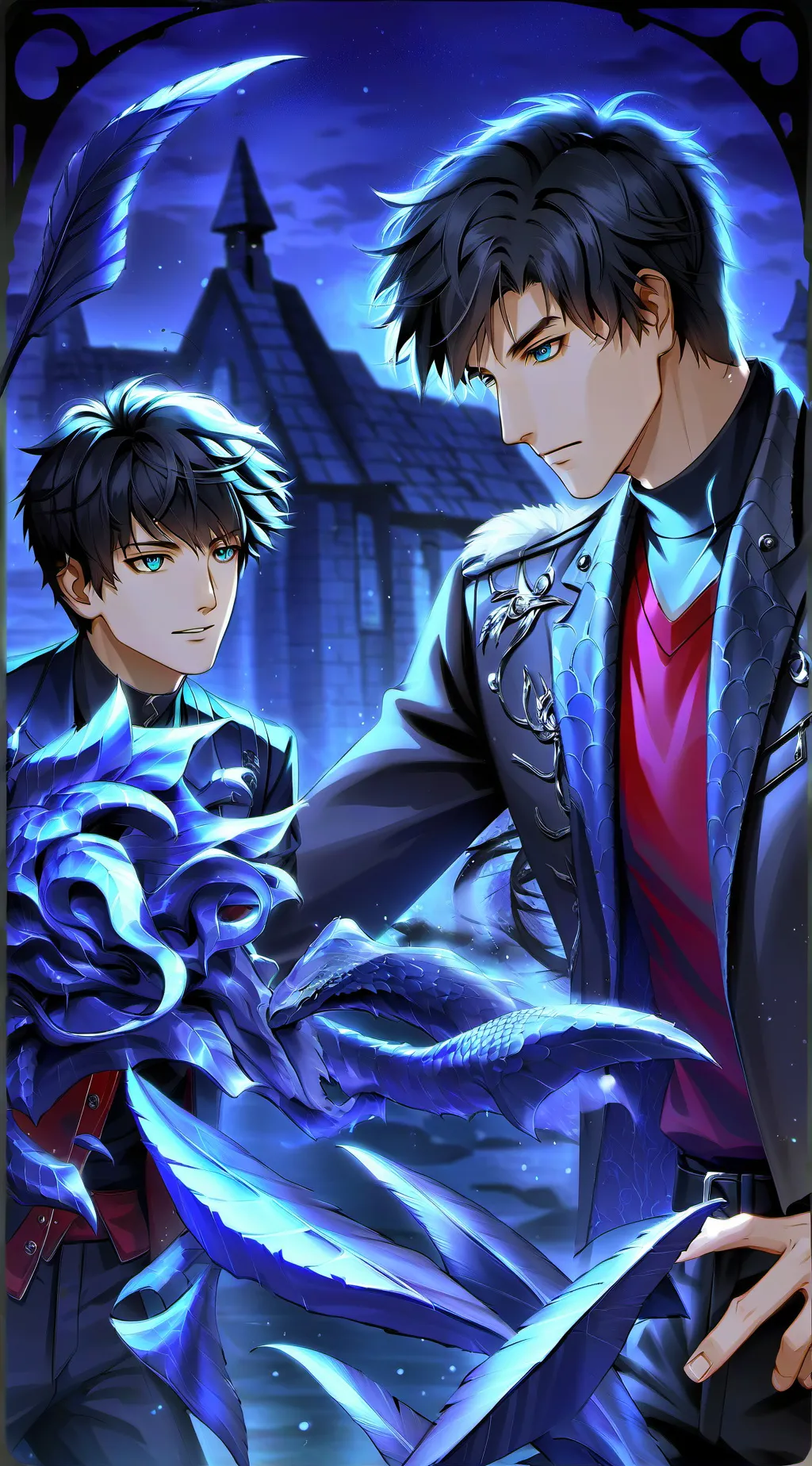 ai character: Aaron x Ein background