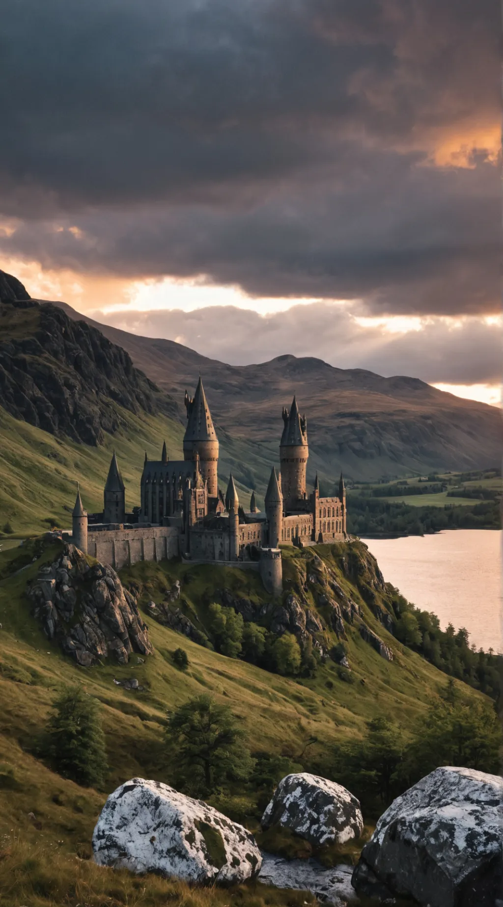 ai character: Hogwarts  background