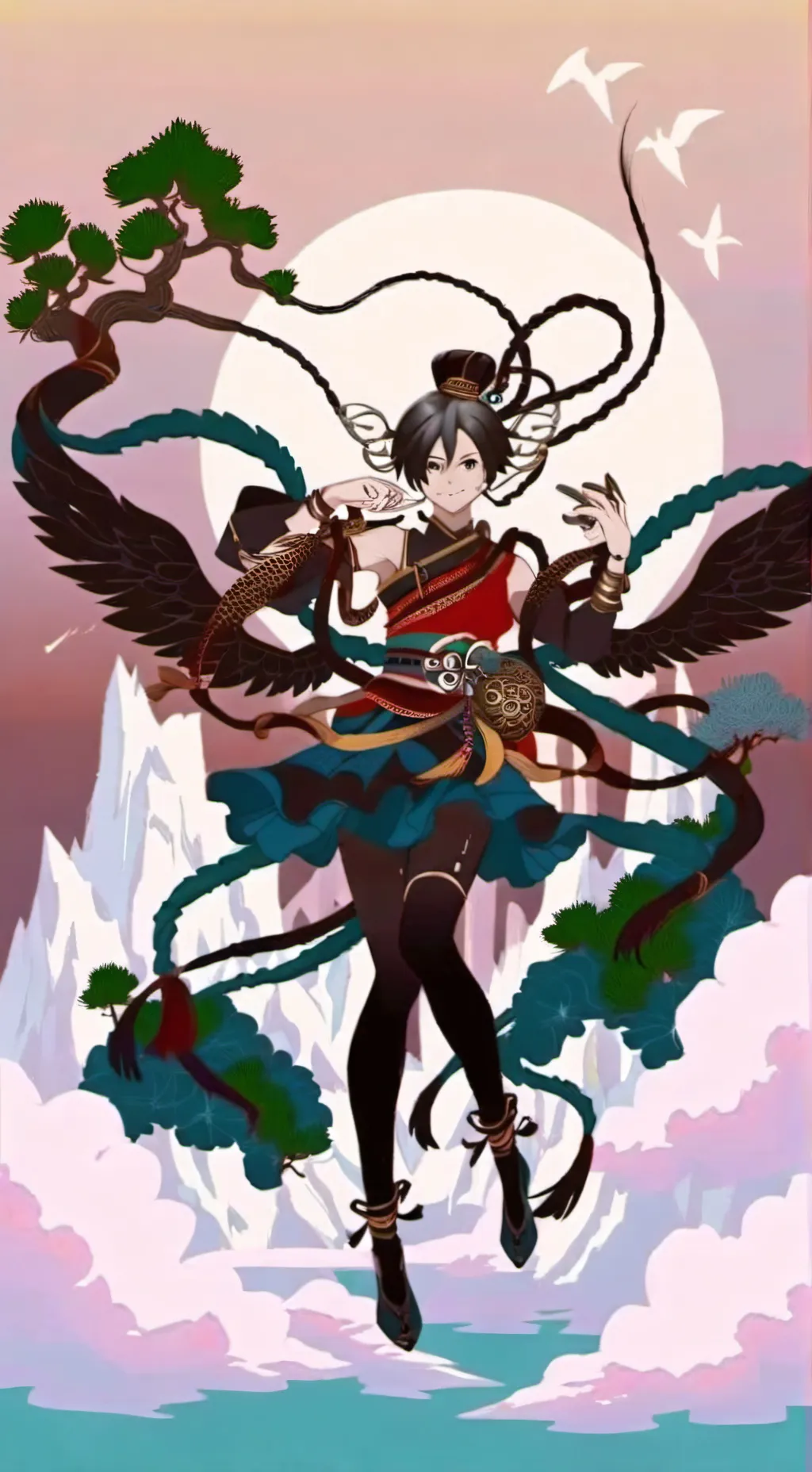 ai character: MHA Summer background
