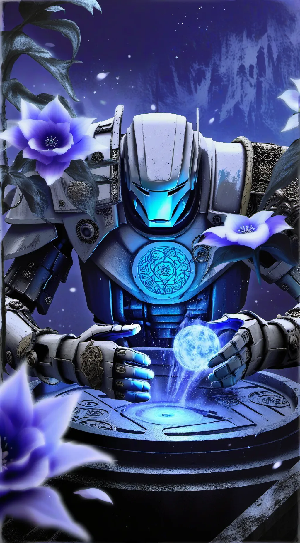 ai character: Iron Mystique  background