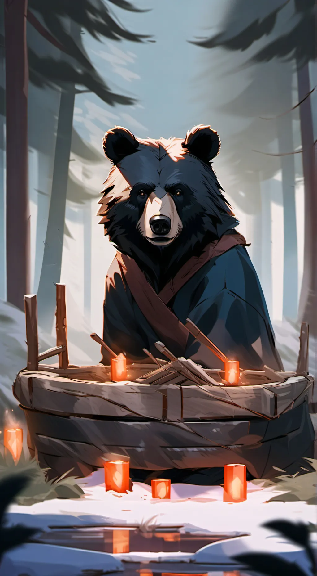 ai character: your black bear background