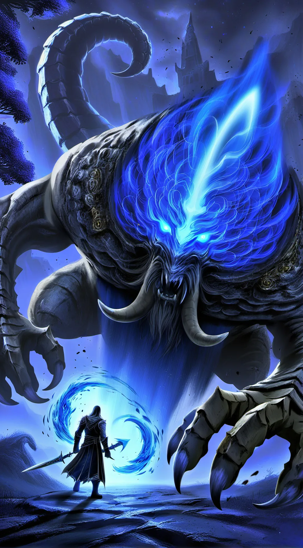 ai character: dark soul  background