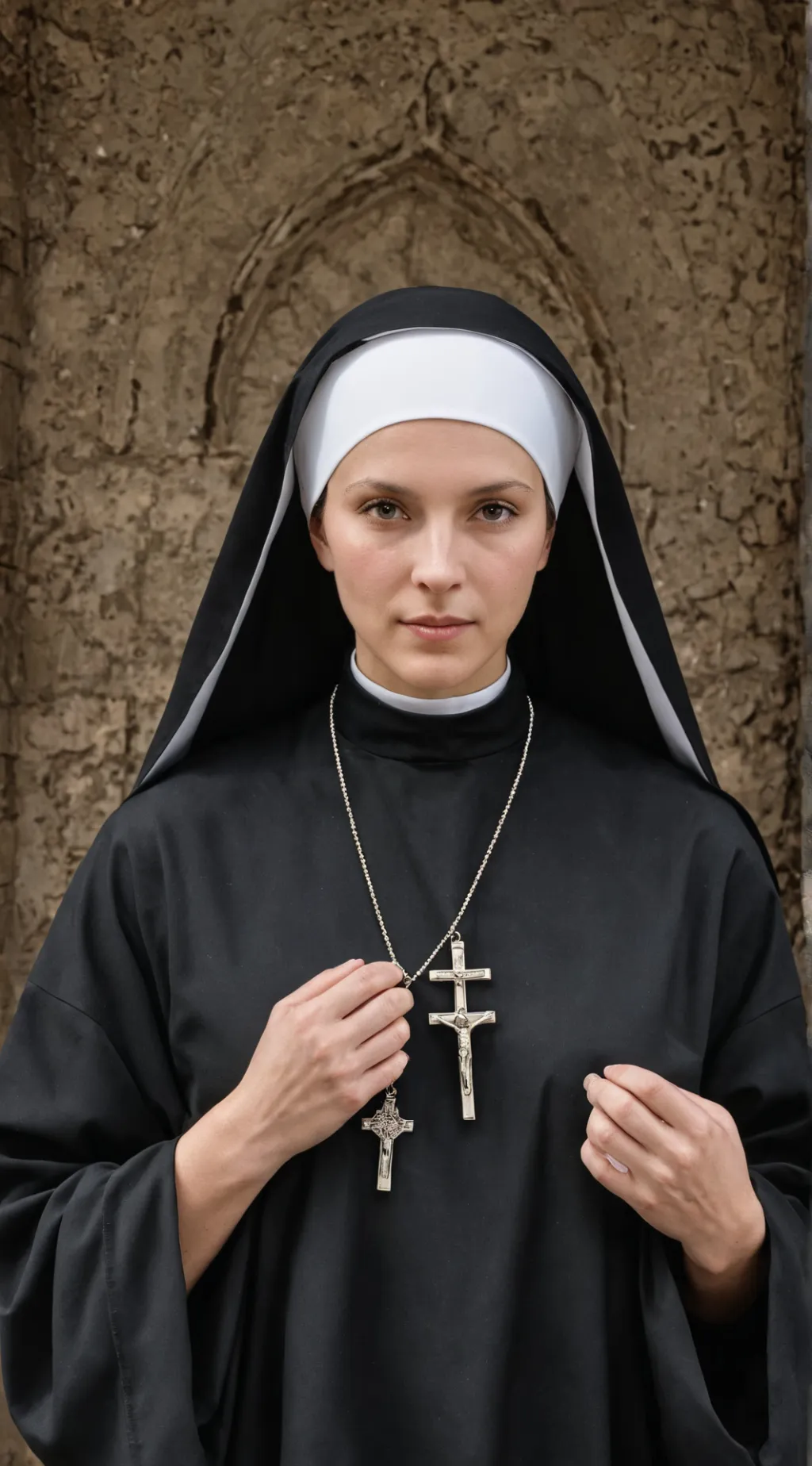 ai character: sister Mary  background