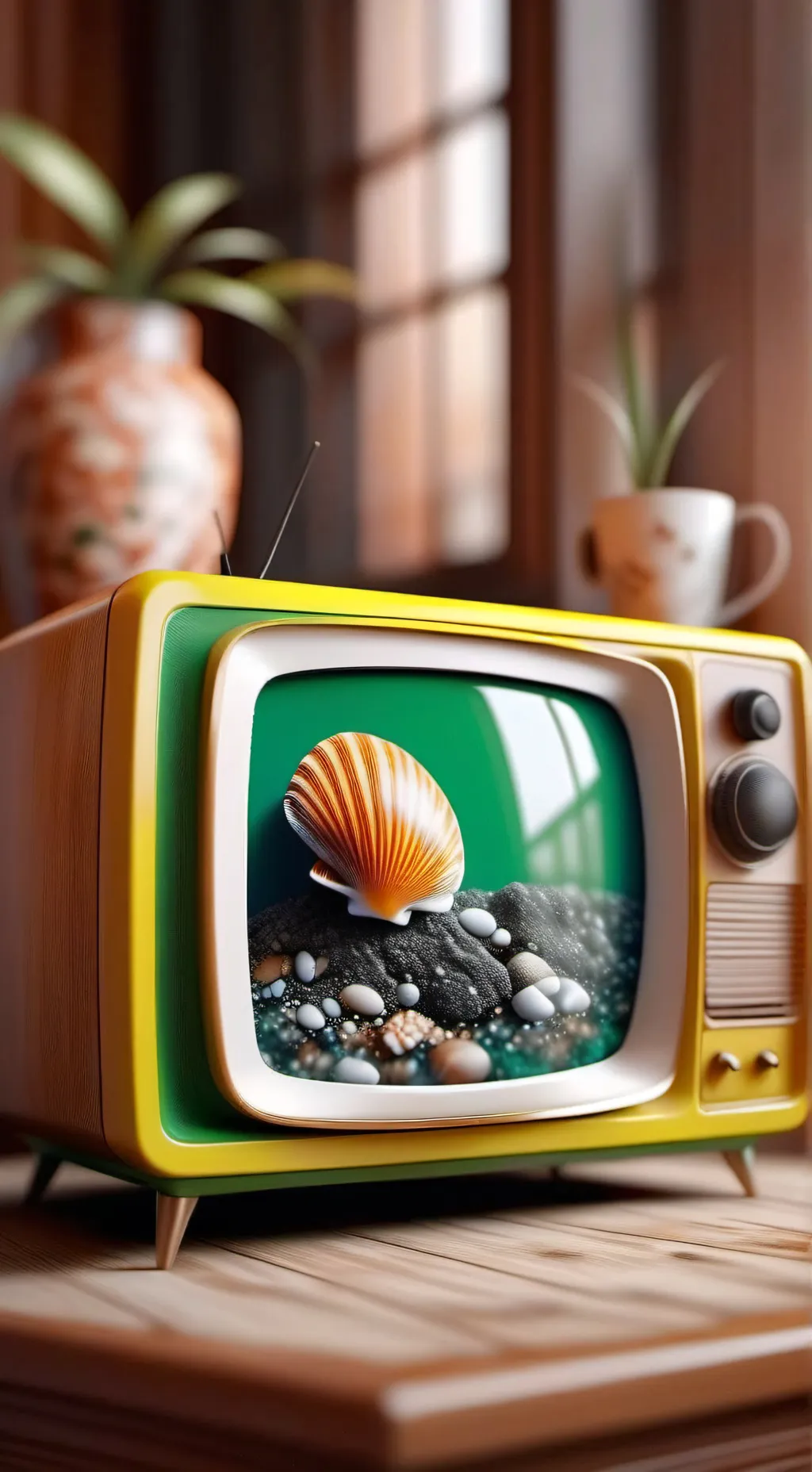 ai character: ShellVision but... background