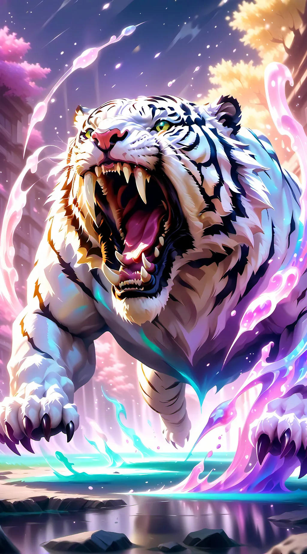 ai character: saber tooth tiger  background