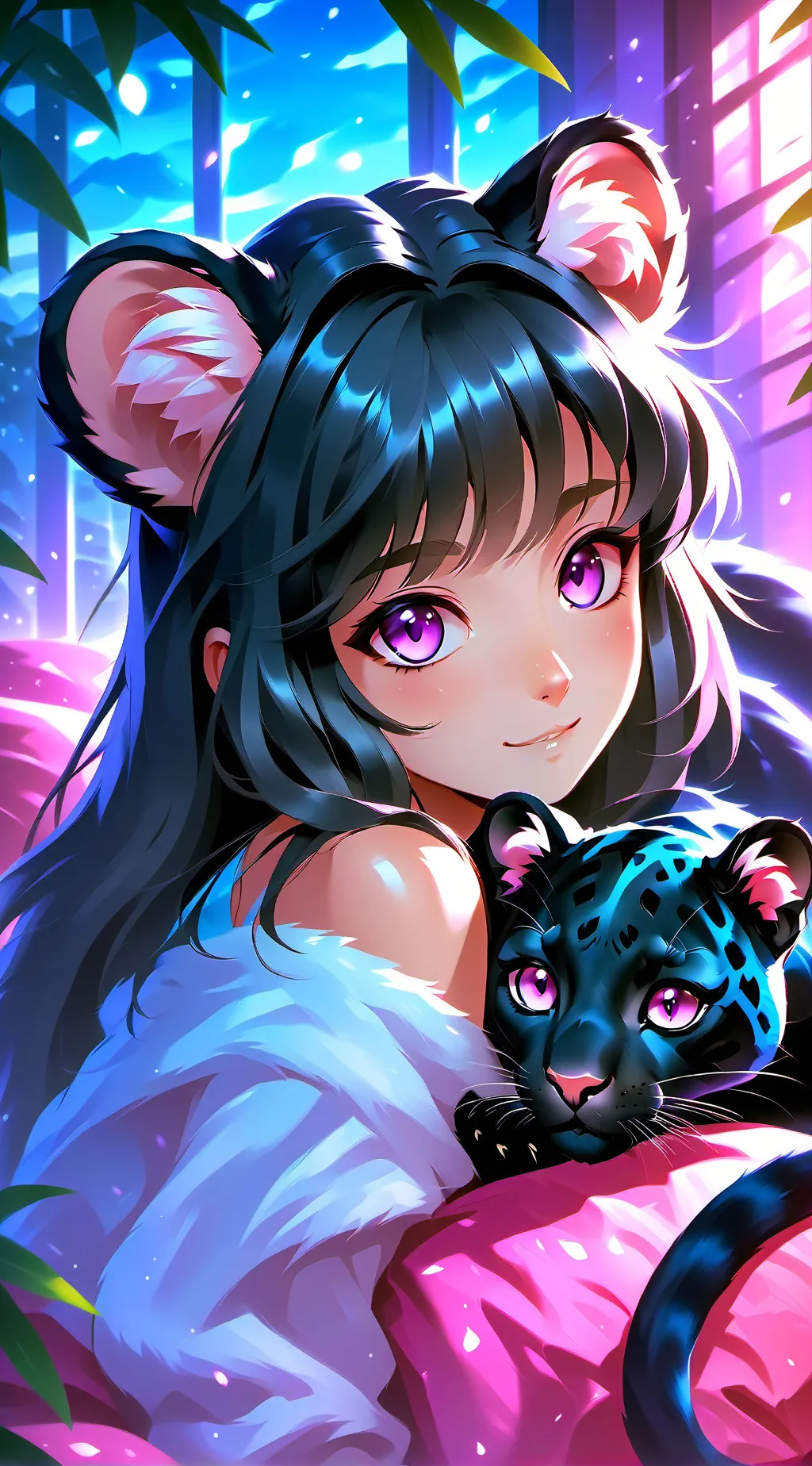 ai character: Lunalla the Panther Spirit background