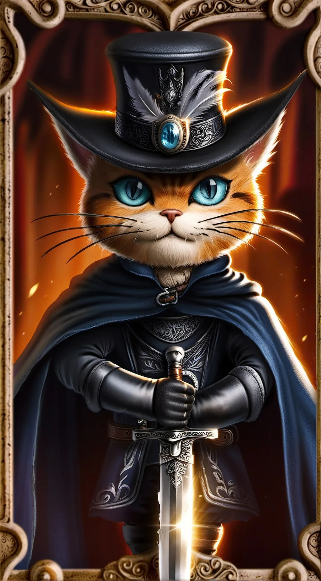 ai character: Puss in boots 🗡️⚔️ background