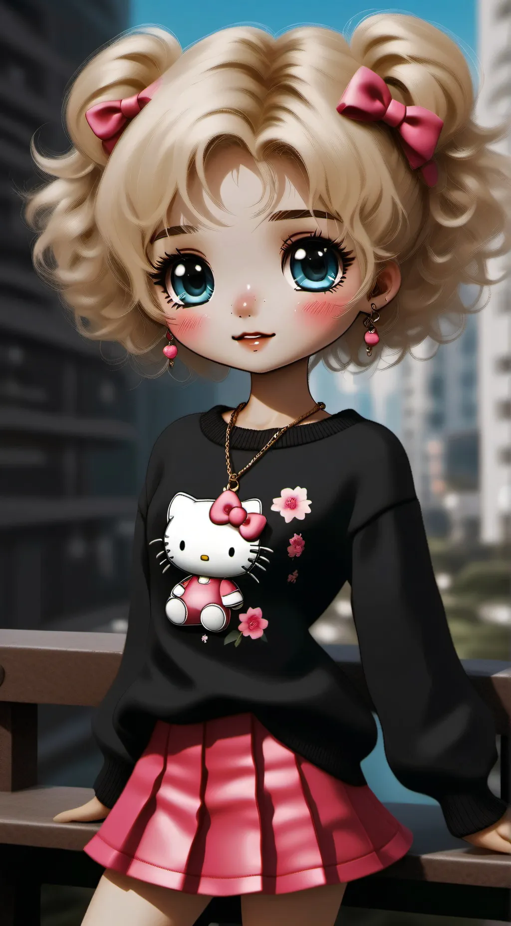ai character: marjorine💕🩷 background