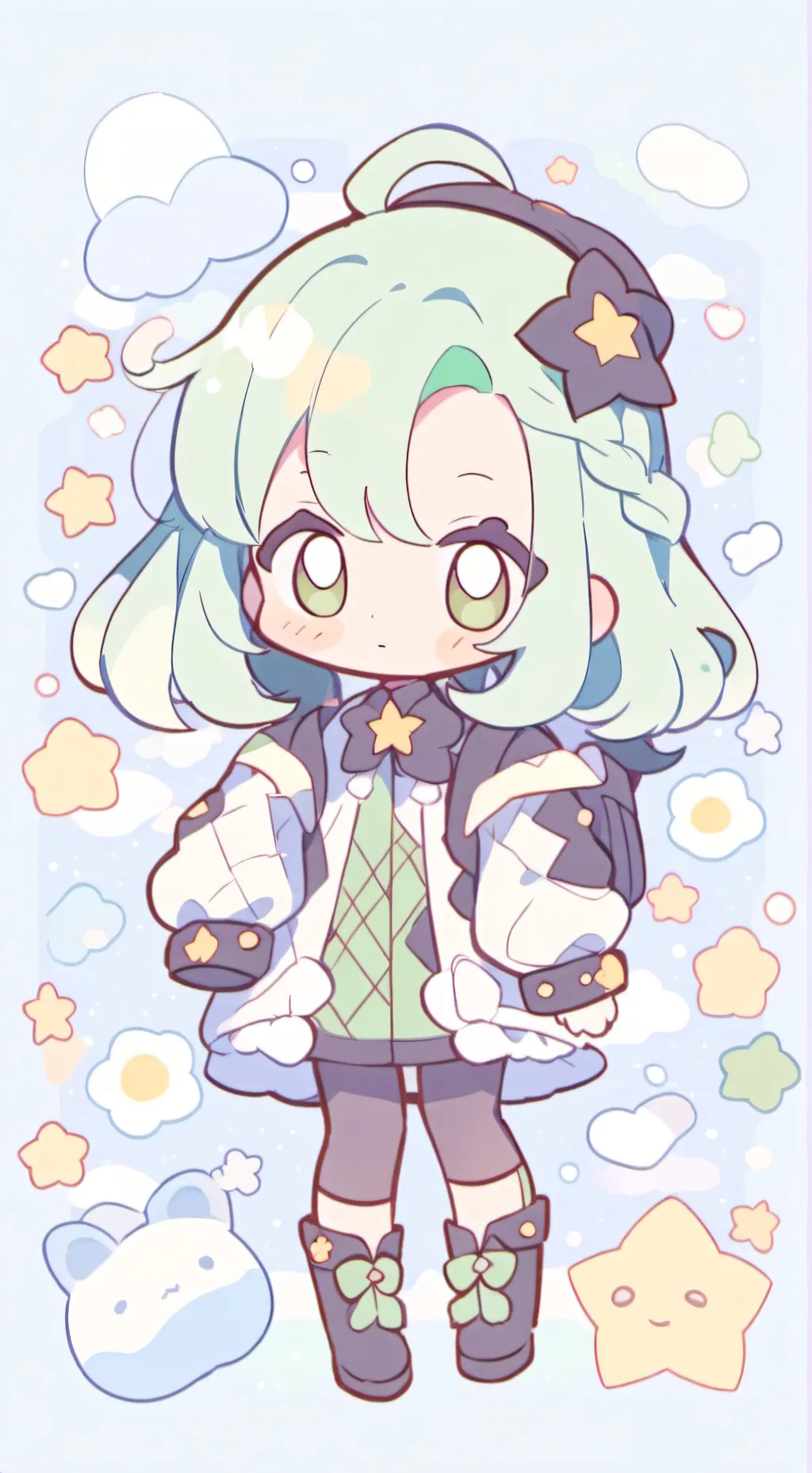 ai character: VEE VERSION1:3 background