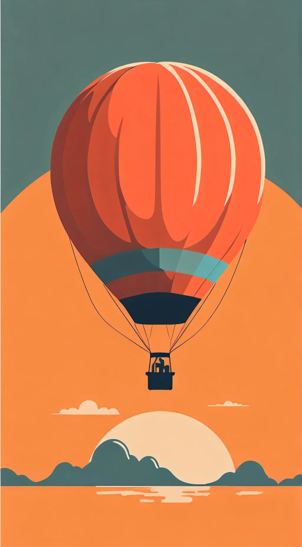 ai character: Big balloon.  background