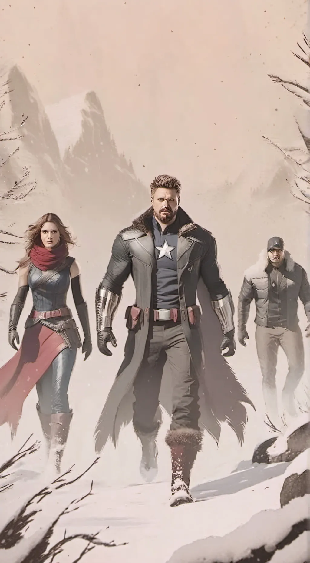 ai character: avengers  background