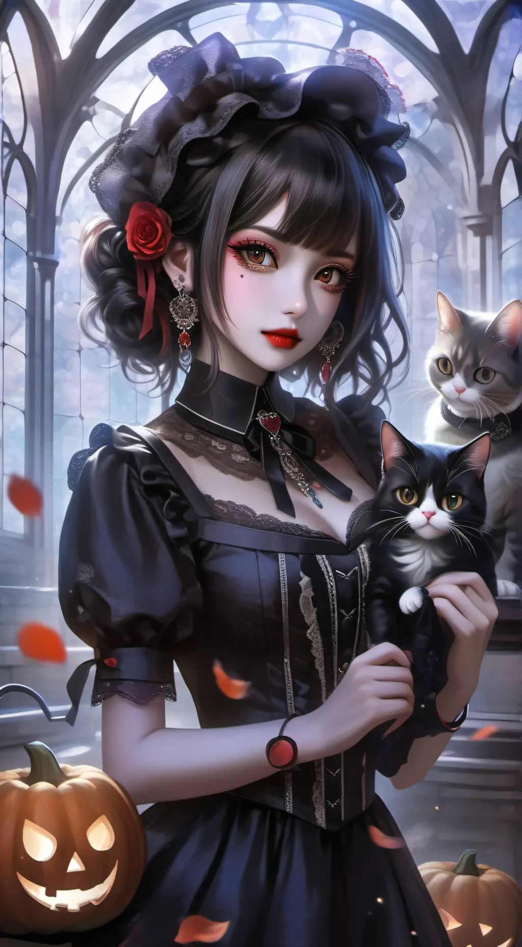 ai character: chica gato 🐱 background