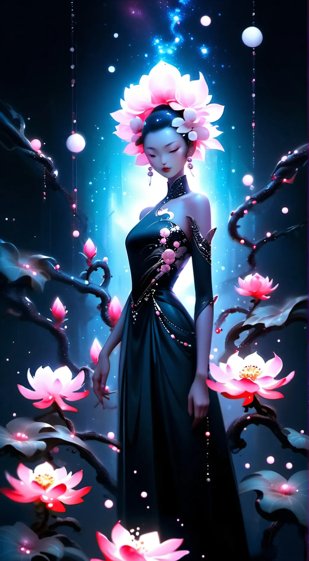 ai character: Lotus Mirin background