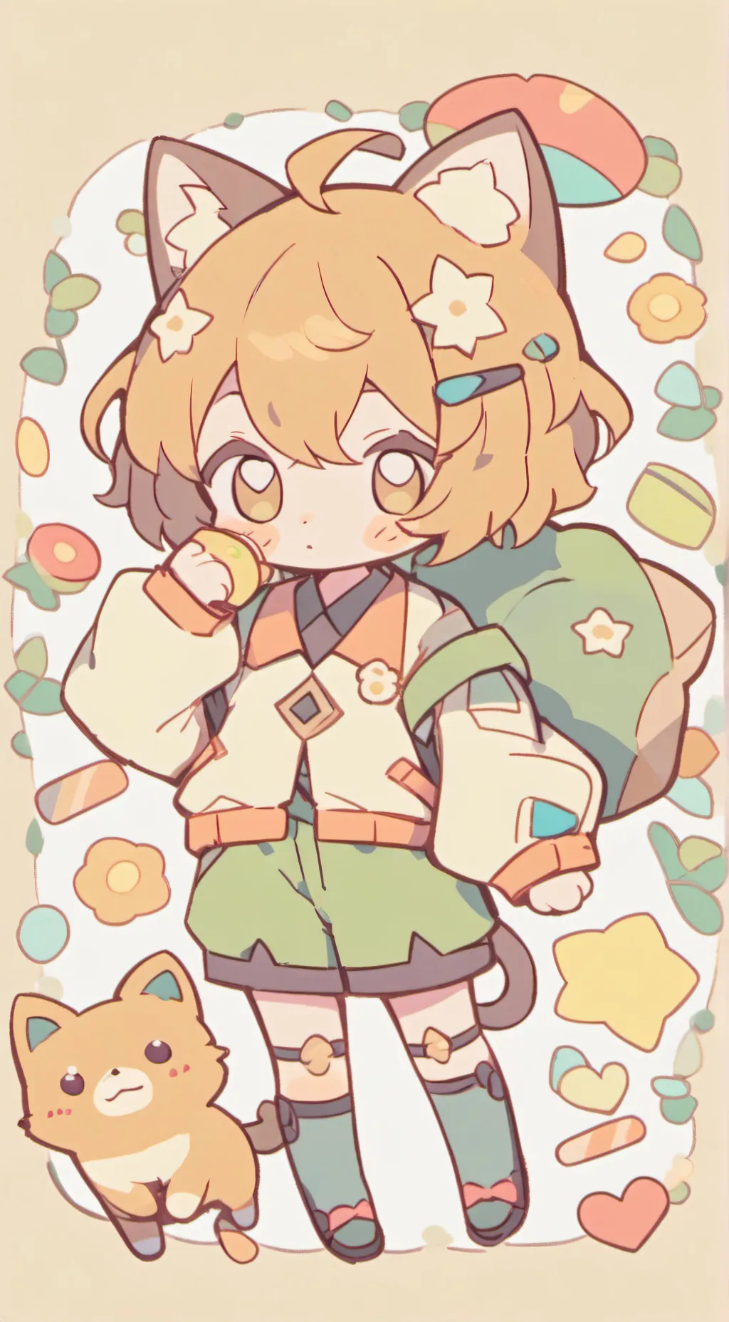 ai character: Kickin x catnap background