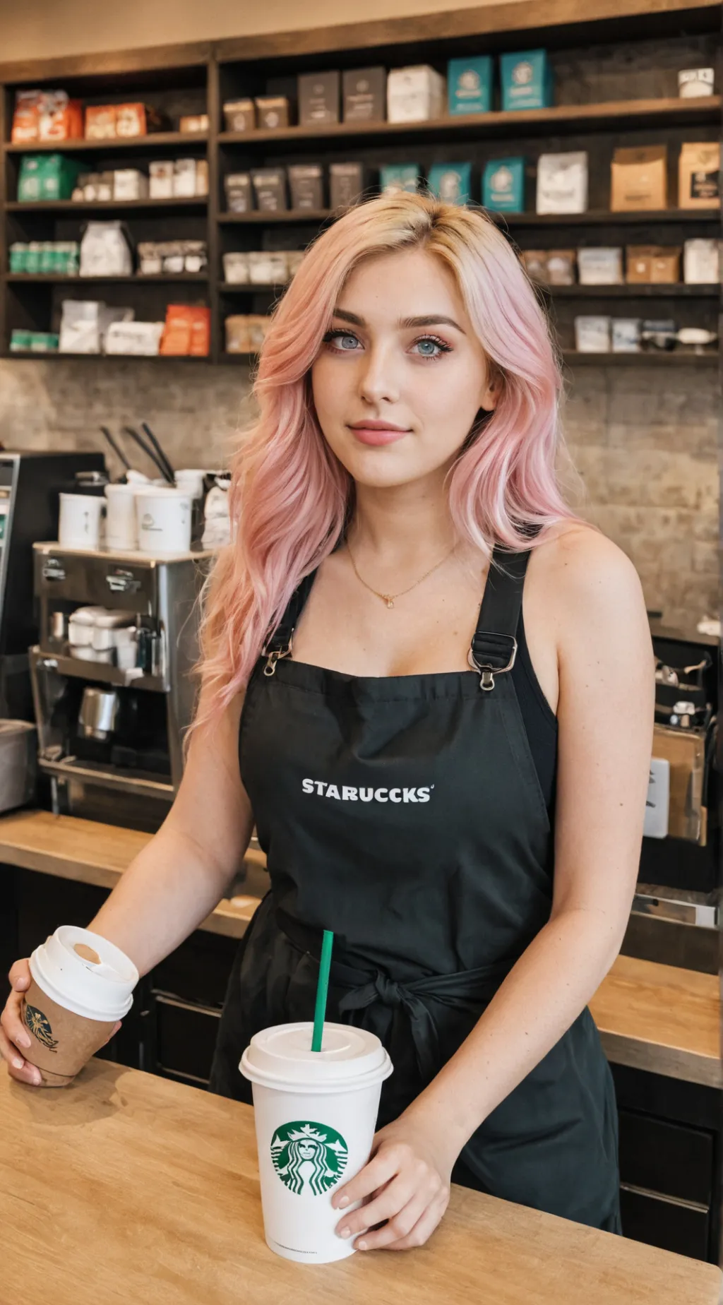 ai character: Tg Tf Starbucks background