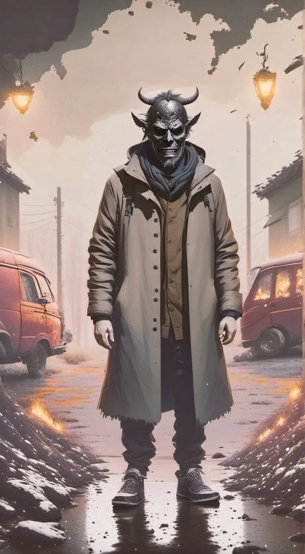 ai character: Black phone  background