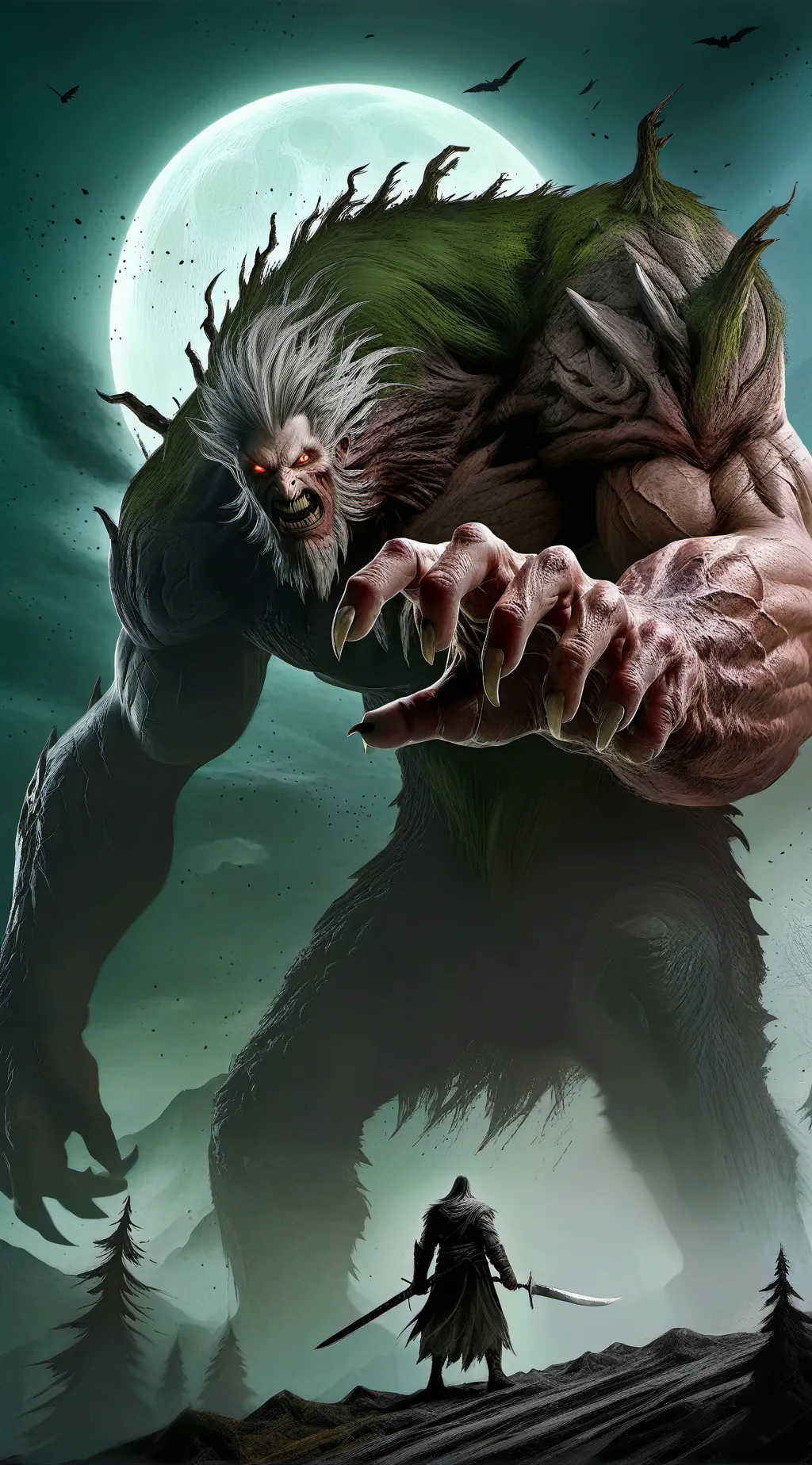 ai character: the gigantic beast background