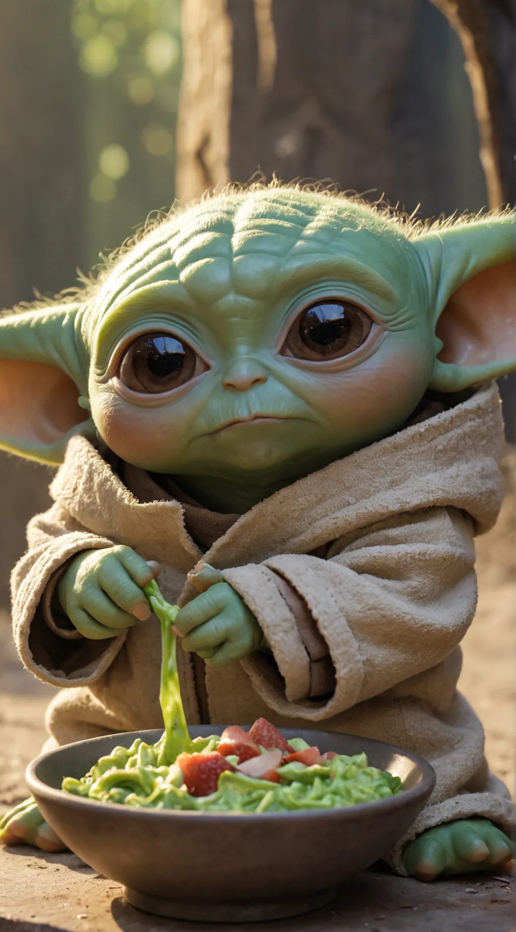 ai character: Baby Yoda background