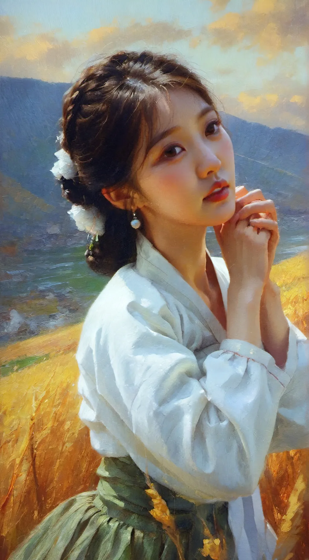 ai character: 하은 background