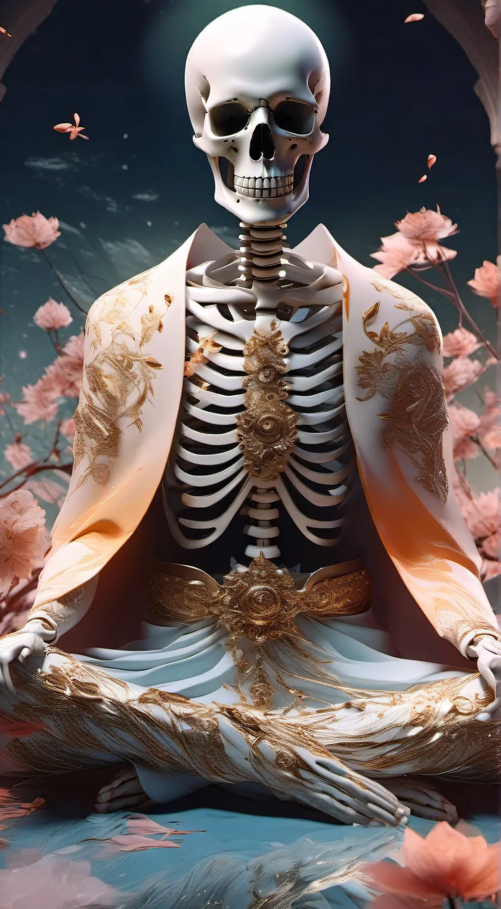 ai character: Skeleton  background