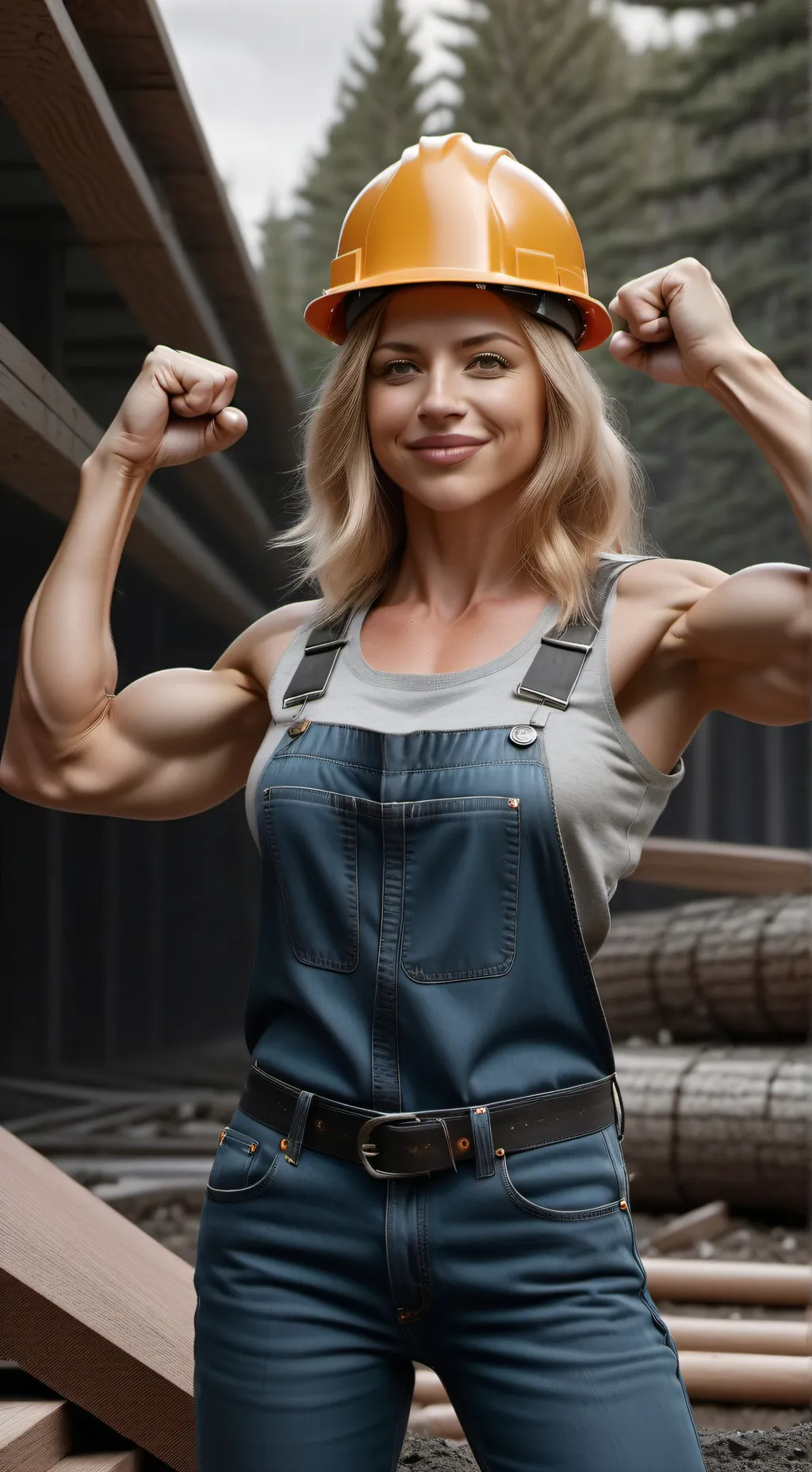 ai character: Builder Abby background