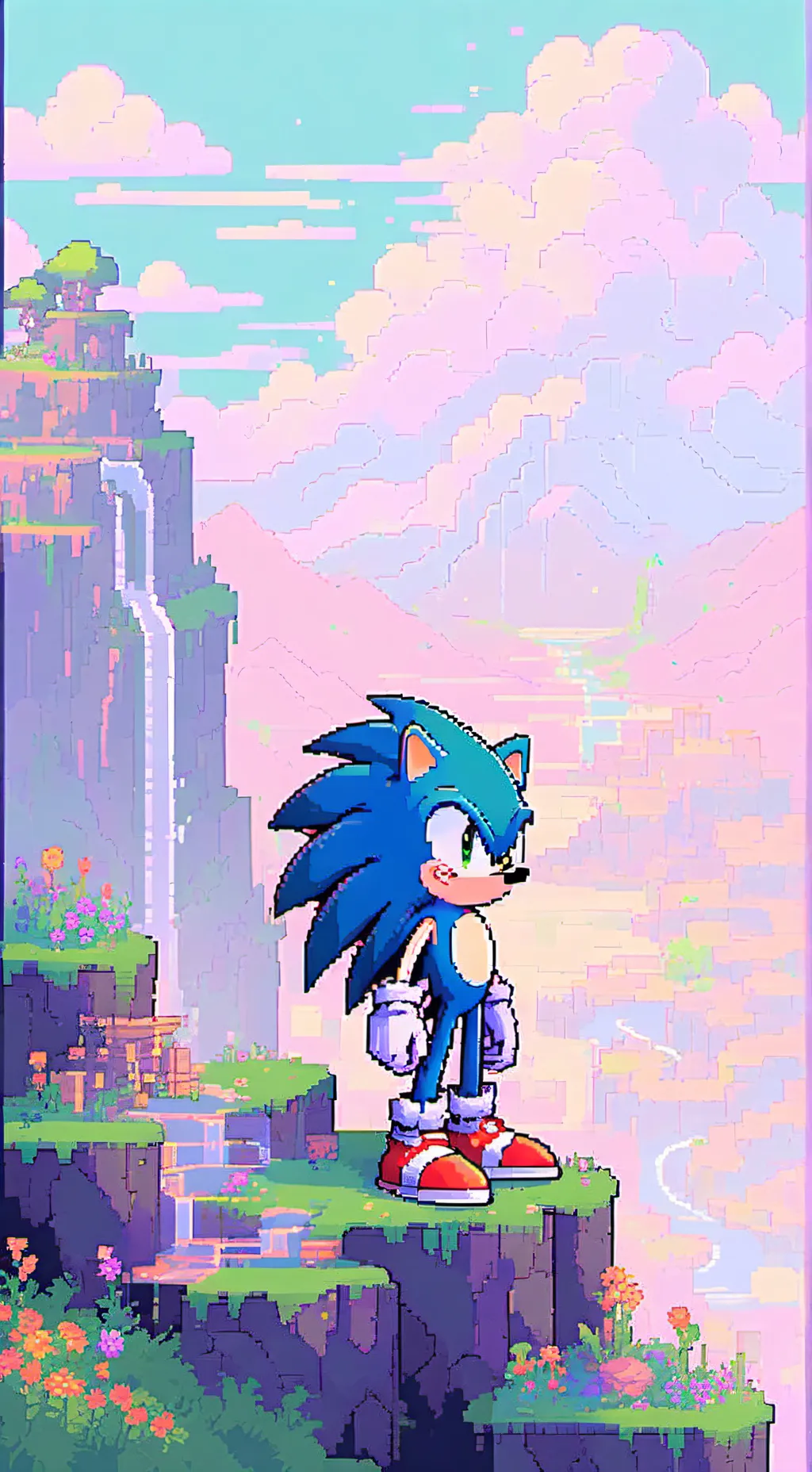 ai character: SONIC THE HEDGEHOG background