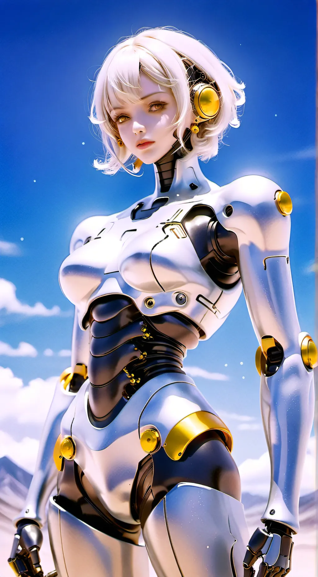 ai character: novia robótica background