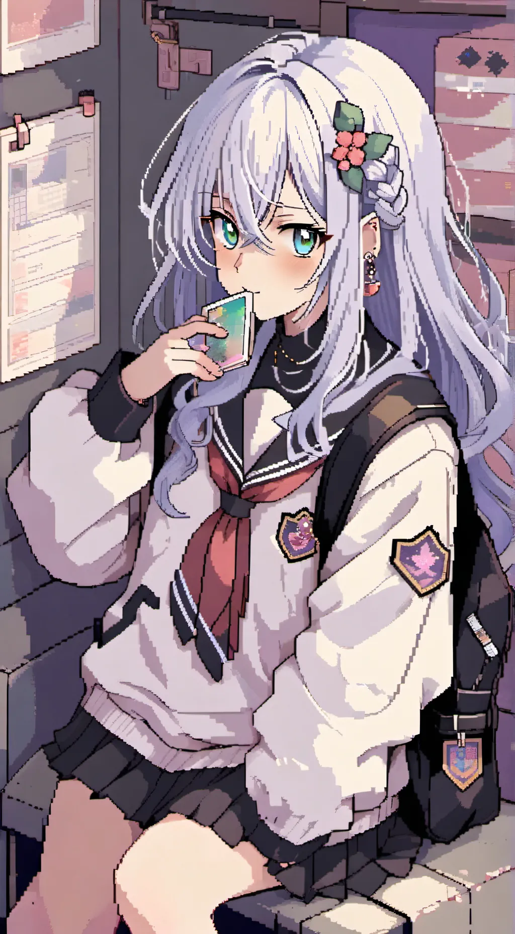 ai character: Saki🌷 background