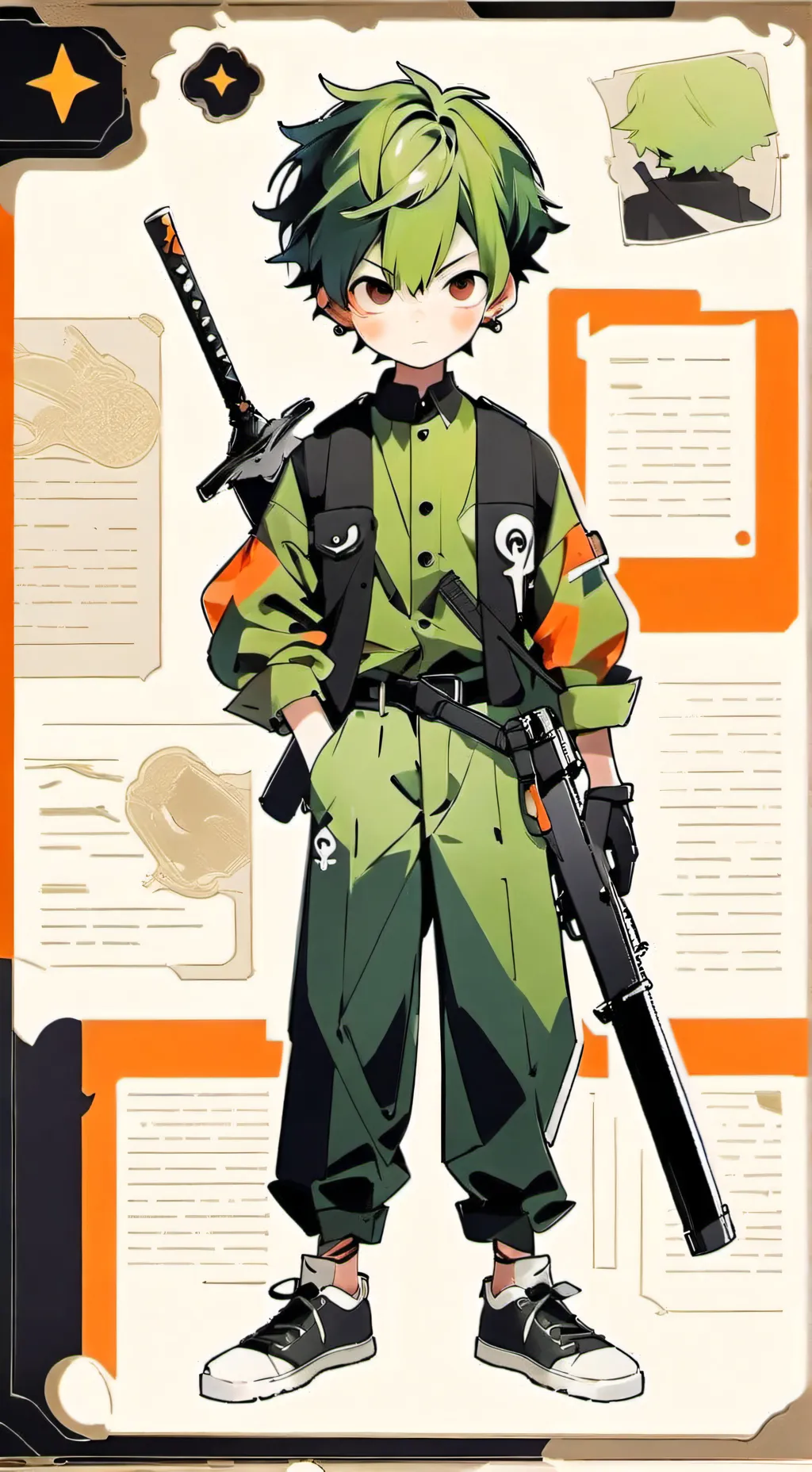 ai character: Angela  background