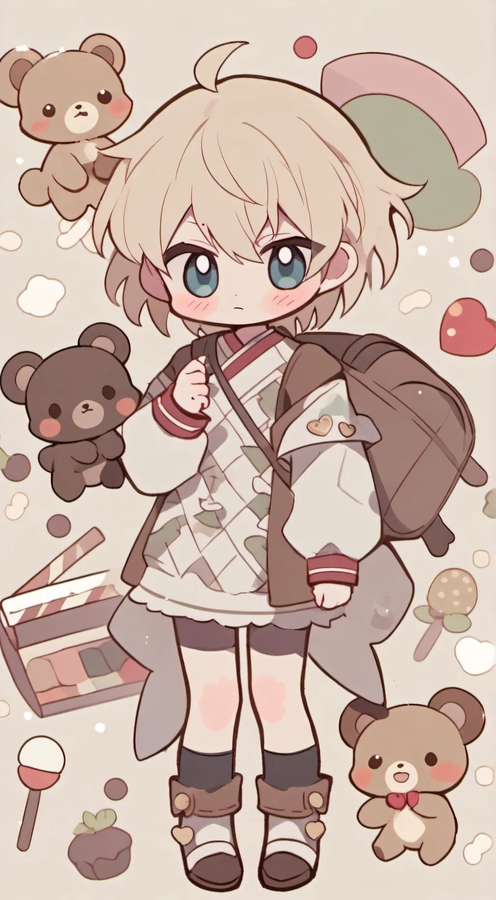 ai character: baby bakugo  background