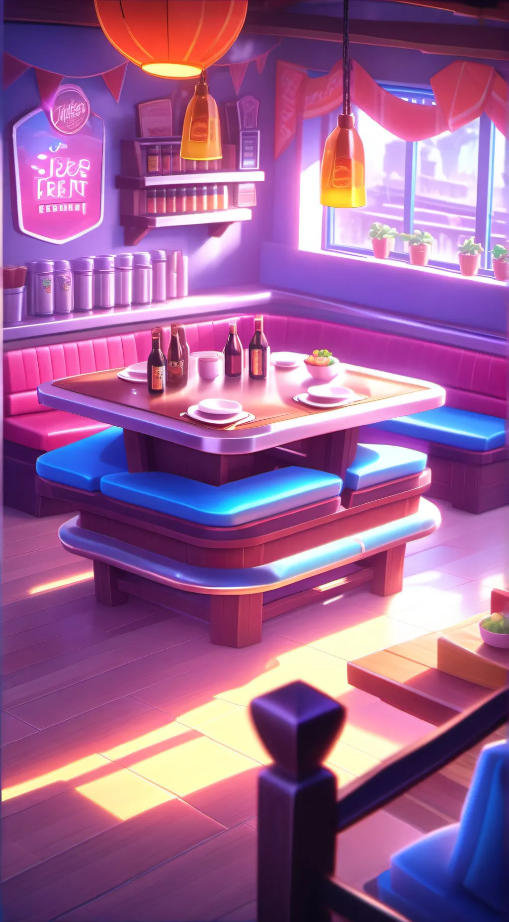 ai character: The lazy house !🌦️ background