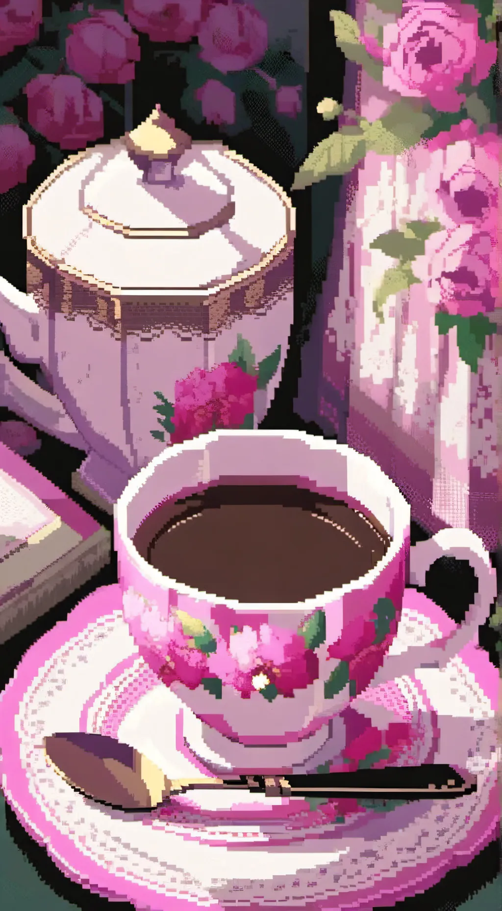 ai character: Blossom Cafe’ background