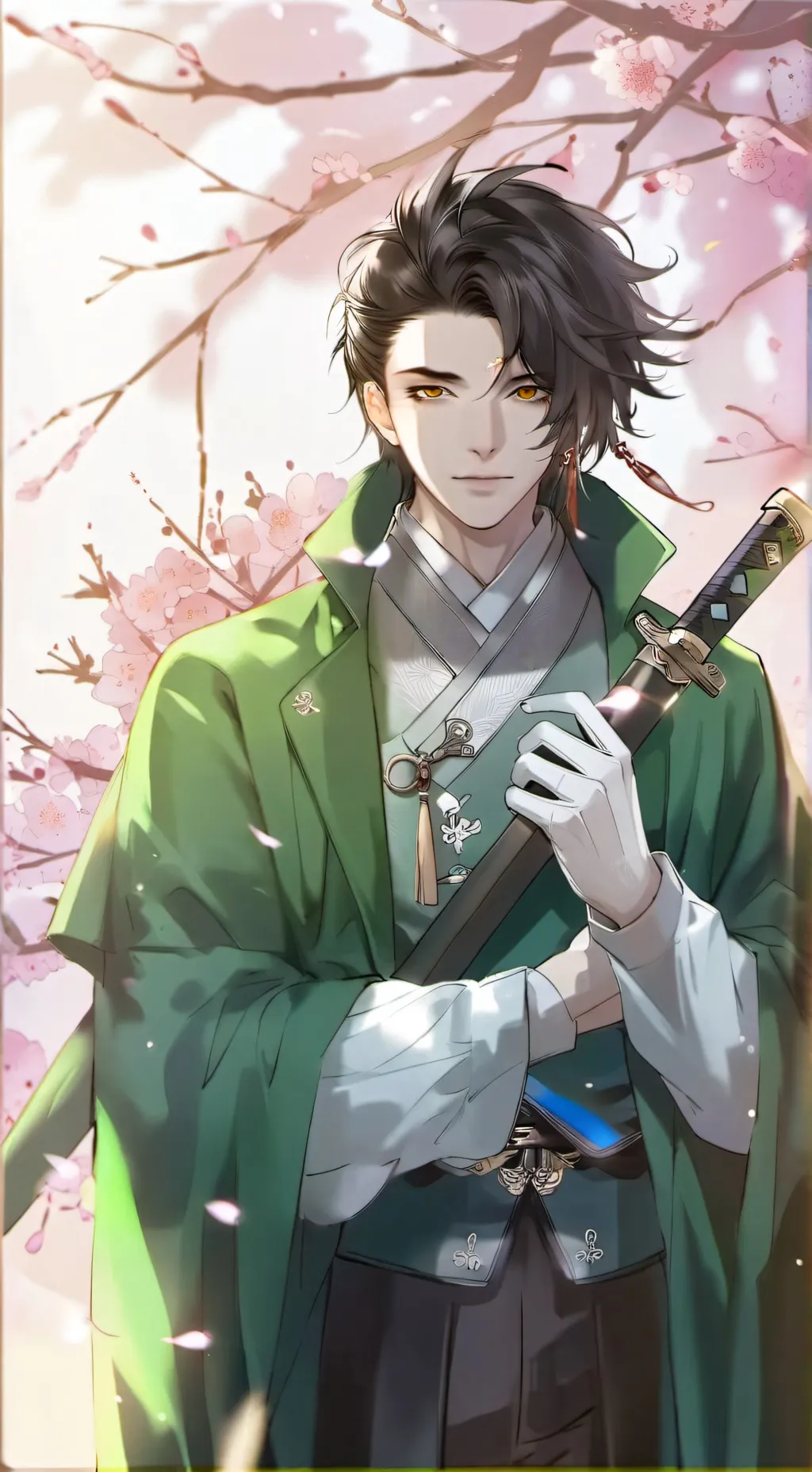 ai character: Tanjiro  background