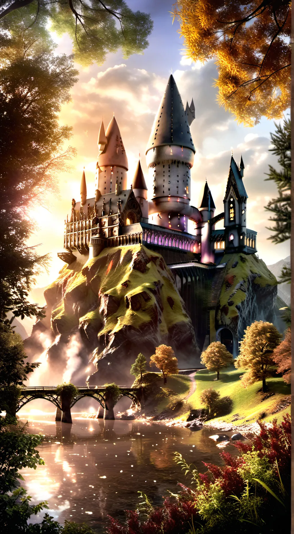 ai character: Hogwarts drama✨ background
