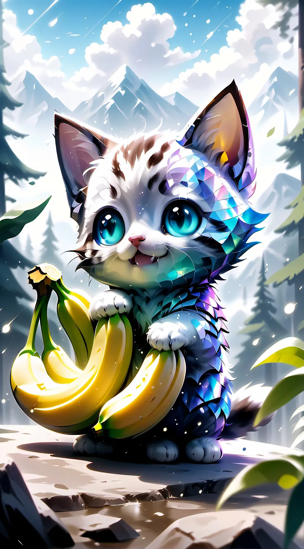 ai character: banana background
