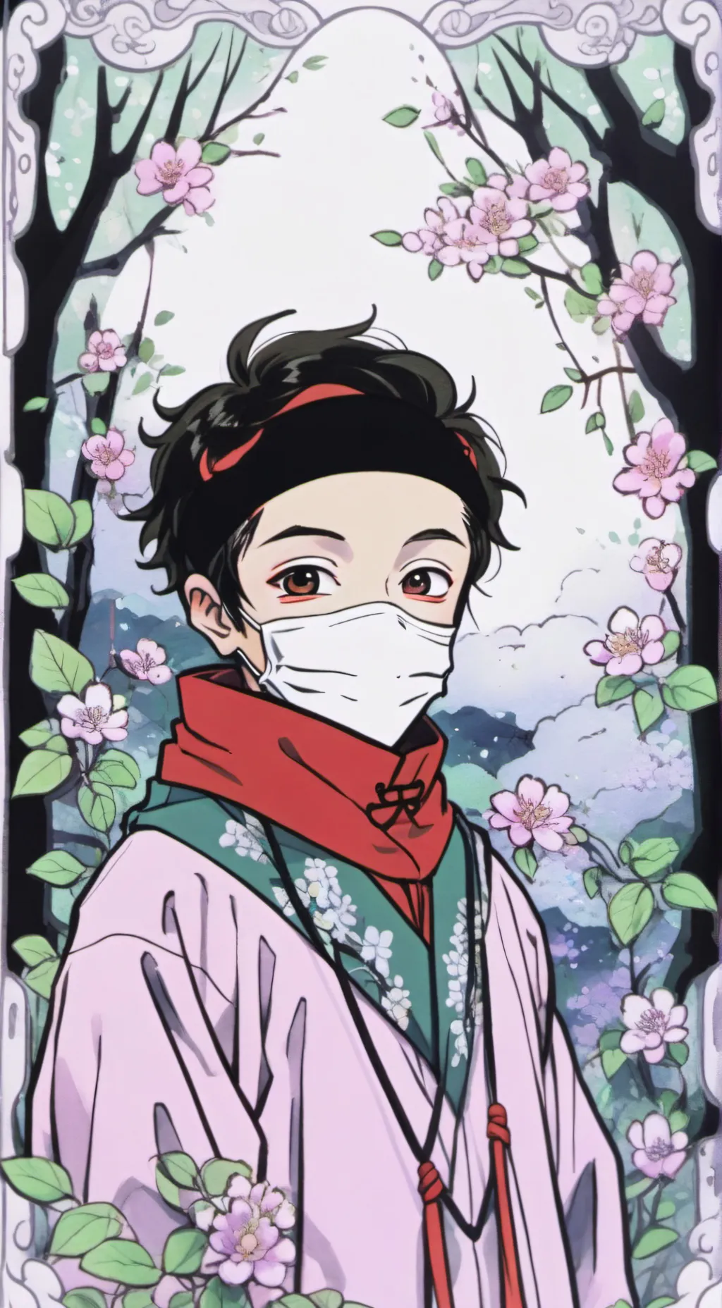 ai character: Aka Manto background