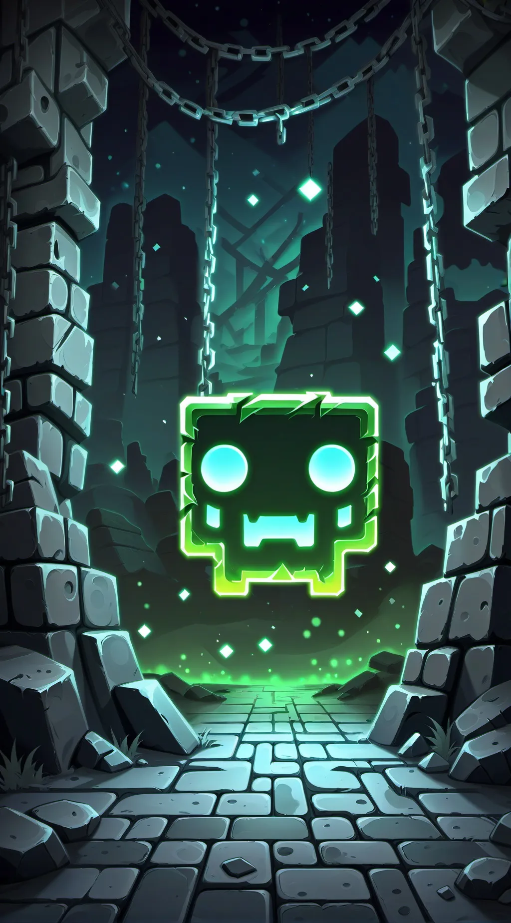 ai character: Geometry Dash background