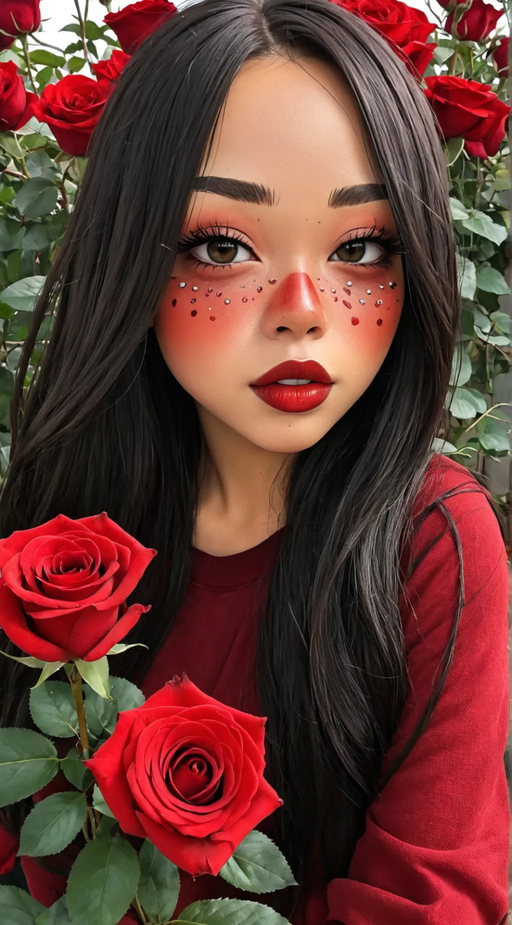 ai character: Lady rose background