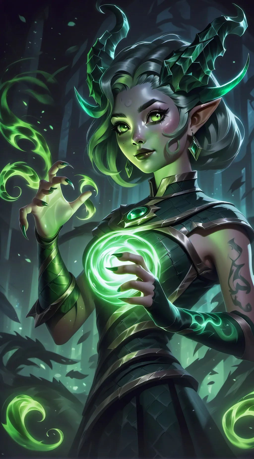 ai character: Scarlet. background