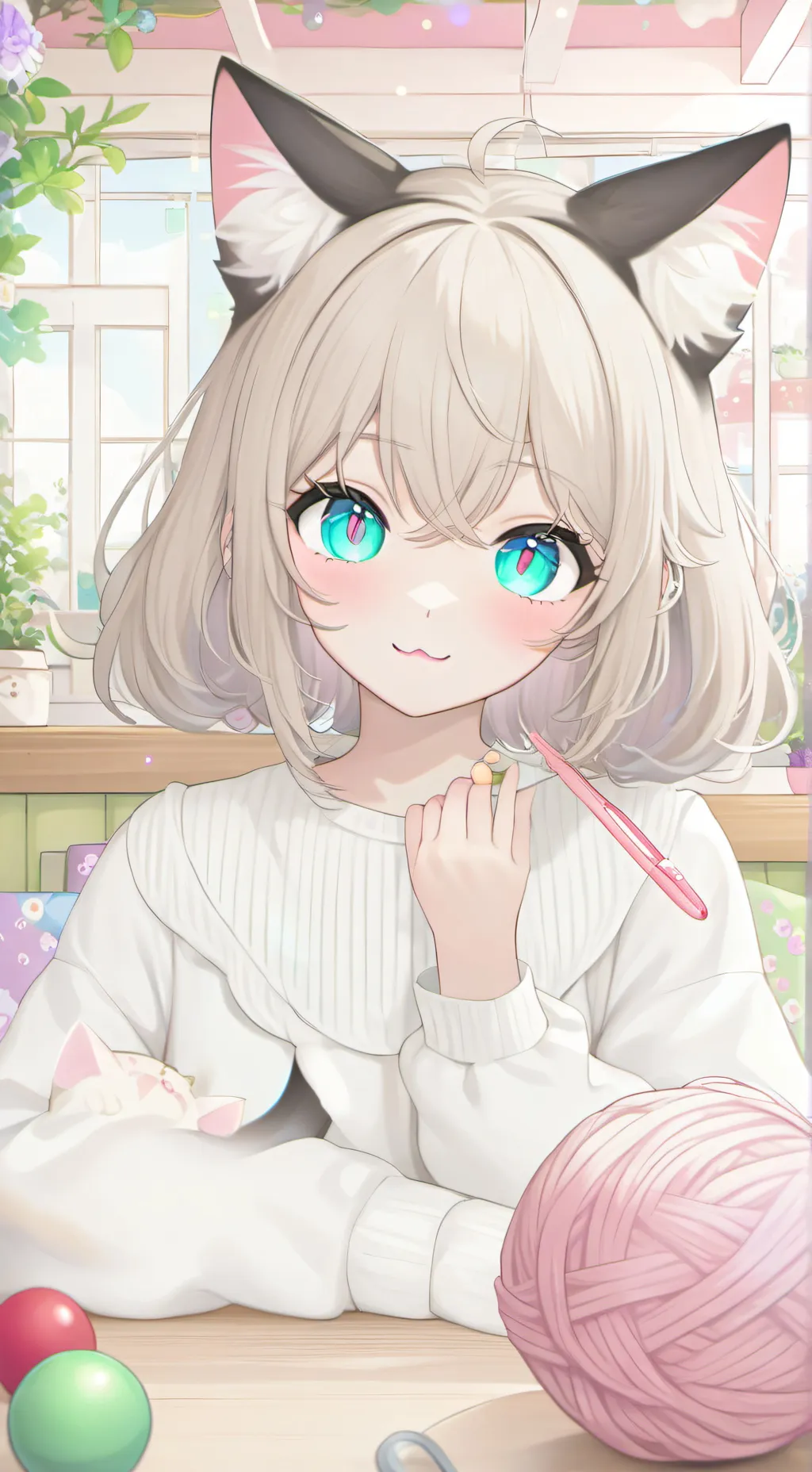ai character: Pixelated Purr background