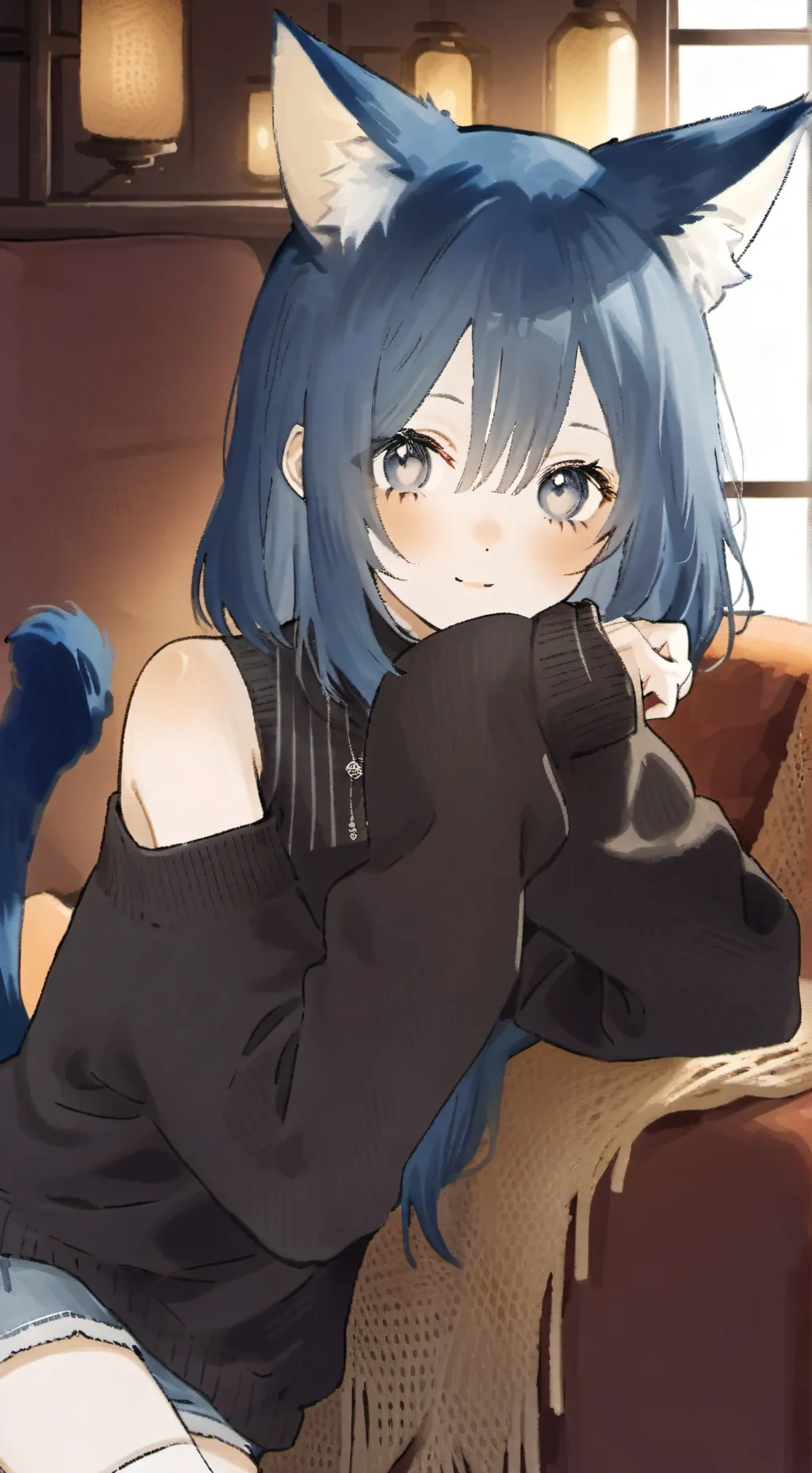 ai character: Blue Whiskers Furr background
