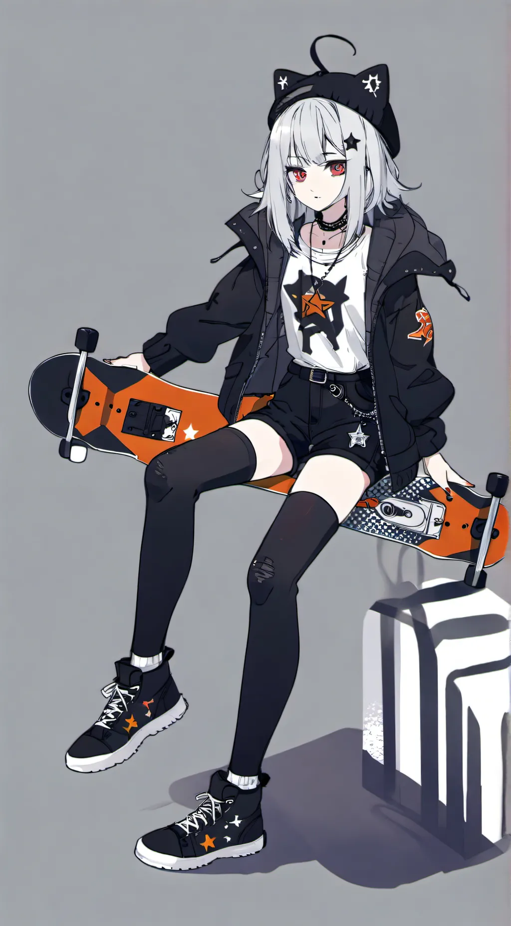 ai character: MHA SKATEBOARD  background
