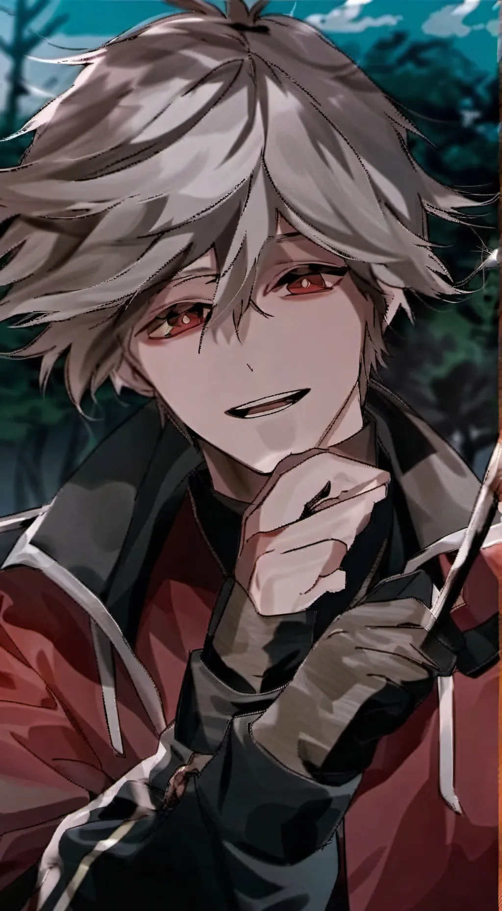 ai character: _-douma snaps!?-_ background